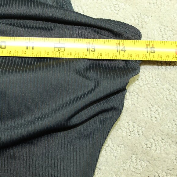 Catalina Size M Black Ribbed One Piece Swimsuit - Picture 3 of 5
